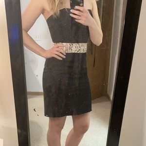 Strapless mini dress